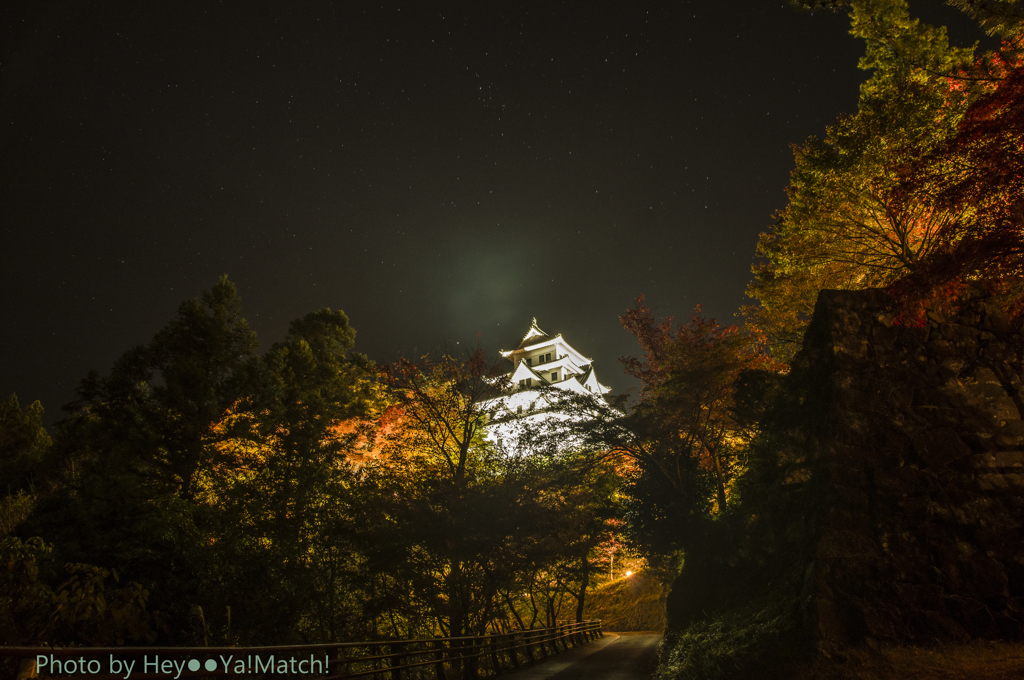 ライトアップしても星空が綺麗