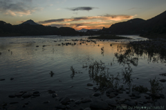 長良川の夕暮れ