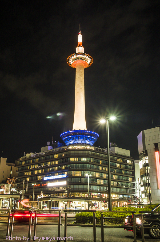 京都駅前タクシー乗り場で