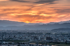 水道山からの夕暮れ