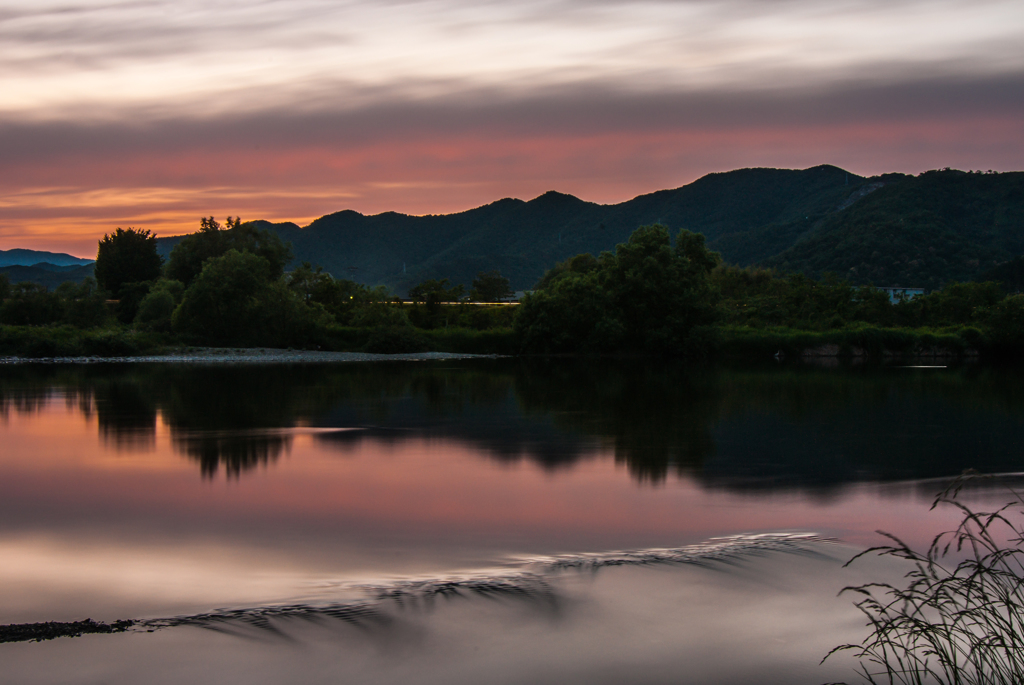 根尾川の夕暮れⅡ