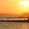 弁天島海浜公園の夕暮れ