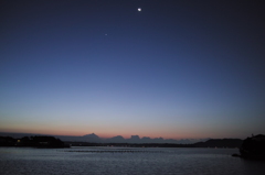 夜明け前の浜名湖