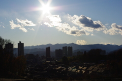 街、山