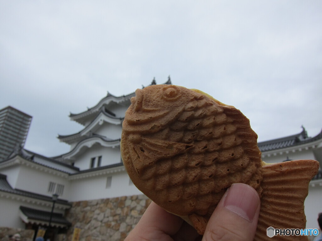 たい焼きと尼崎城