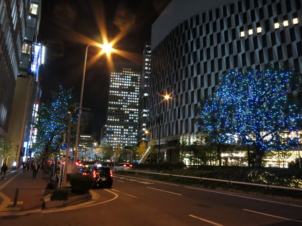 阪神百貨店と御堂筋イルミネーション
