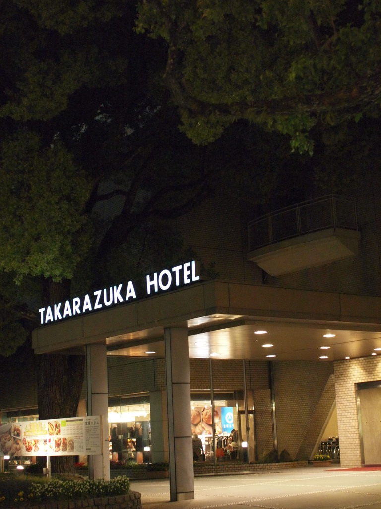 in front of the hotel