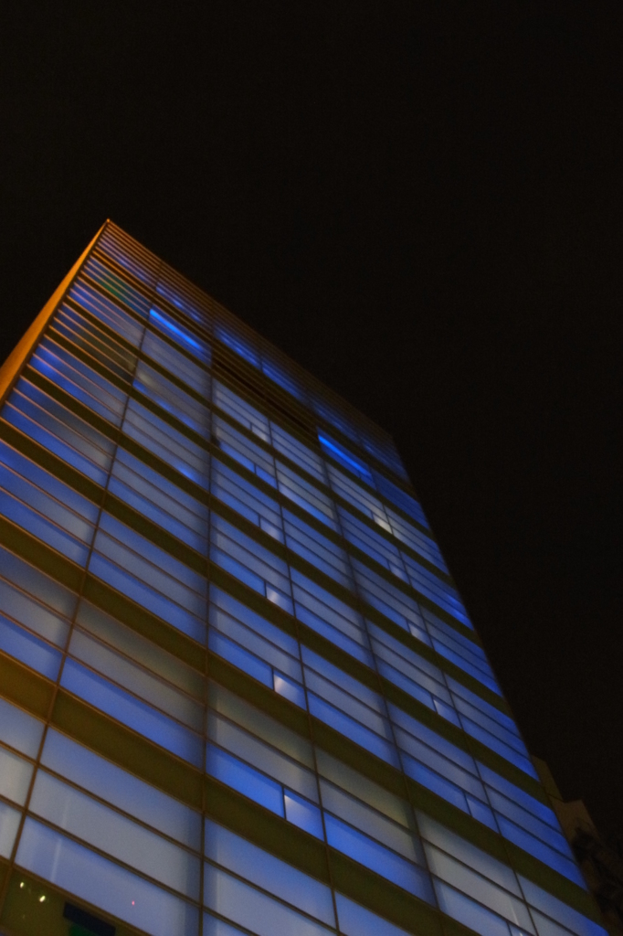 Blue Illumination Building