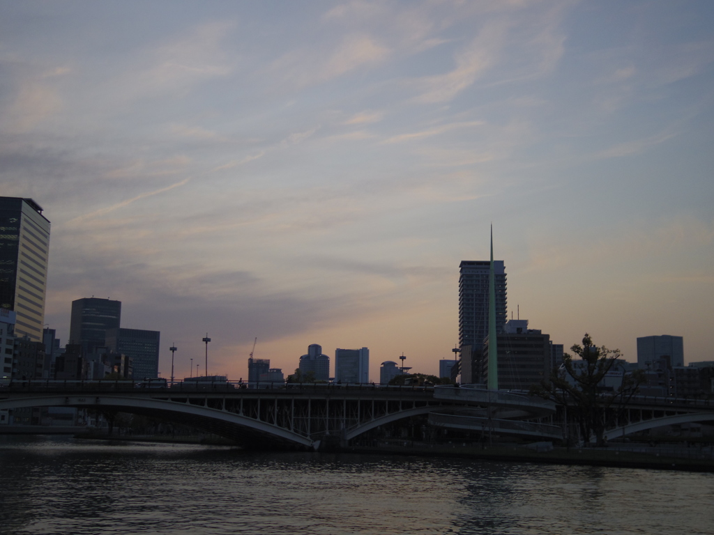 天神橋の夕景