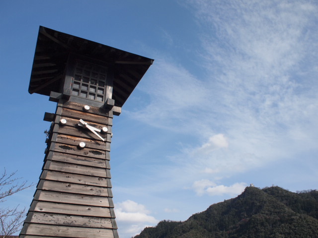 青空の長良橋と金華山
