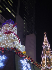 snow man & christmas tree