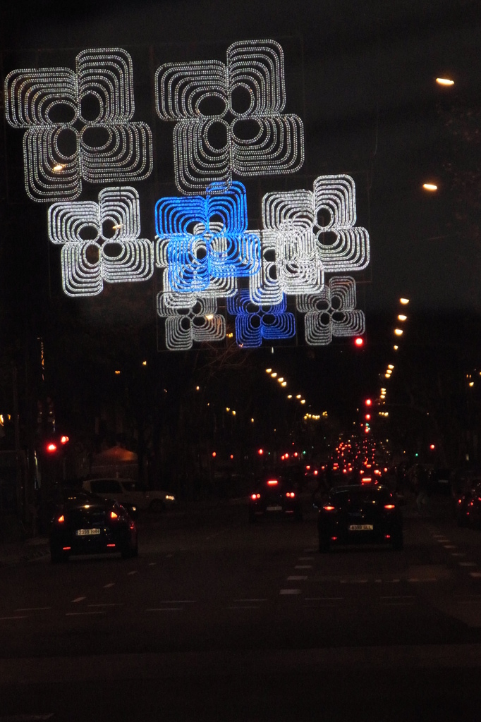 the illuminated street