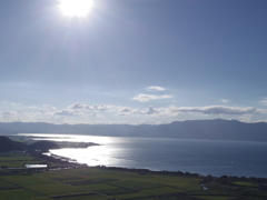 八幡山から見た夏の琵琶湖