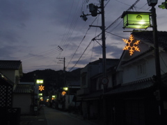 城下町と雪の結晶