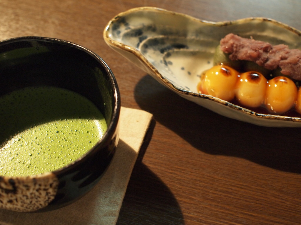 抹茶と団子