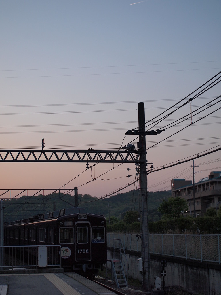 夕暮れの能勢電