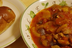 ナス・パブリカ・チキンのトマトソース煮込み