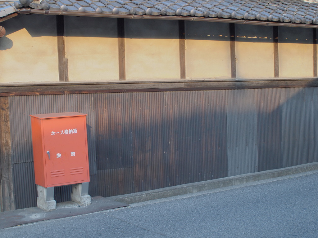 竹内街道と消火設備
