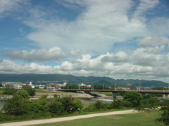 武庫川と夏空