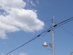 星のオブジェの街灯