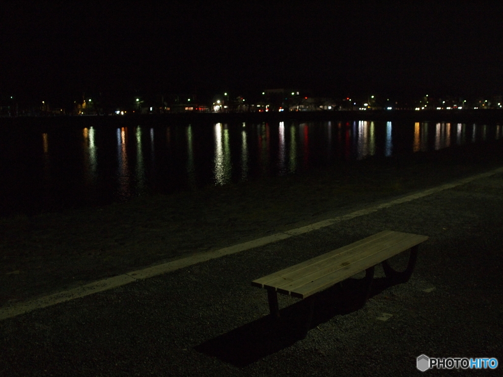冬の夜の嵐山