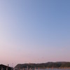 漁船と夕空