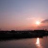 夕空と加太の海の水鏡
