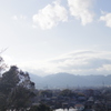 白雲と日川富士　～亀山城址からの眺め～