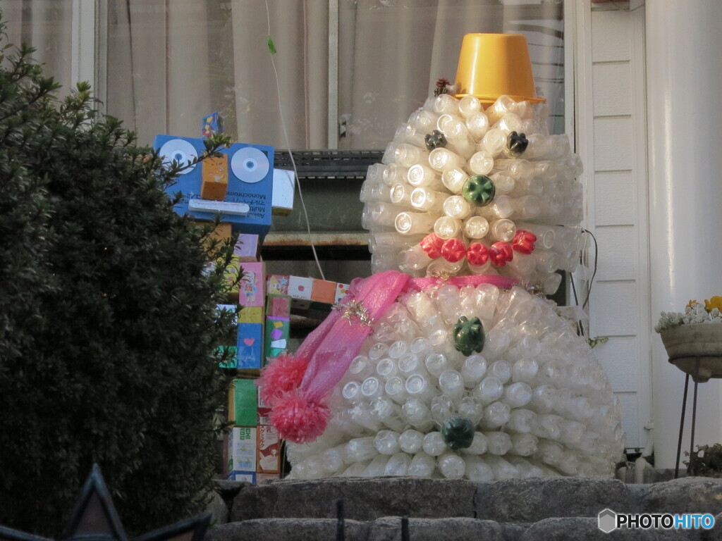 ペットボトル・スノーマン