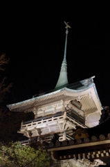 夜空に浮かぶ祇園閣