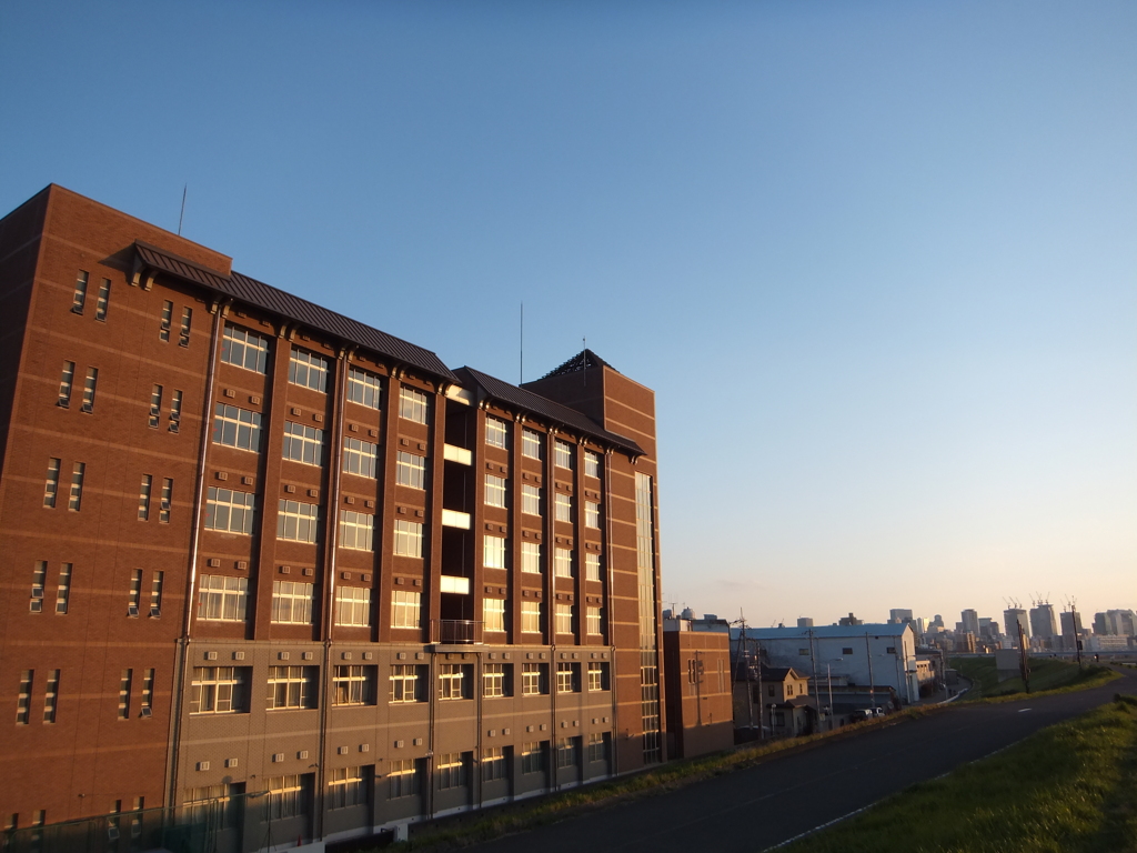 桜宮高校の夕景