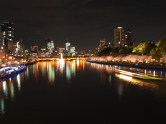 ひかりの船と夜桜