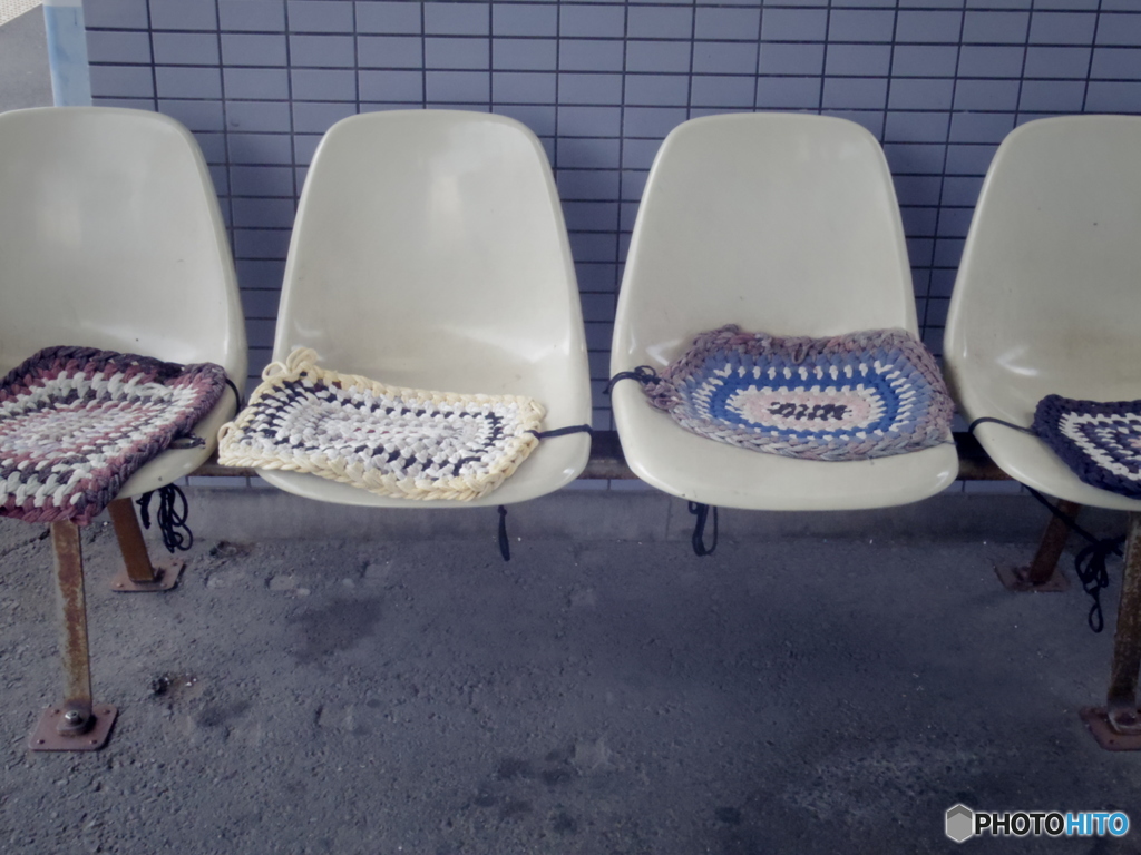 大福駅のベンチ