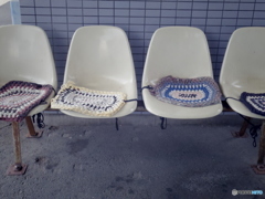 大福駅のベンチ