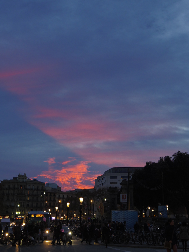 バルセロナの夕景