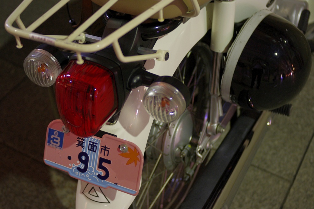 箕面の滝と紅葉のナンバープレート・アート