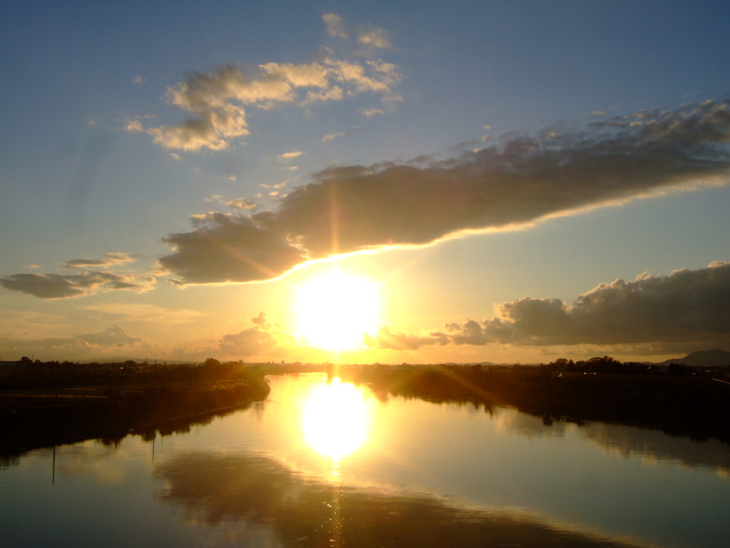 夕日