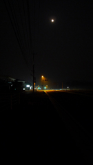 橘交差点から新幹線の新大牟田駅方面を望む