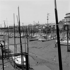 大牟田川の漁船