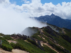 北アルプスの山々