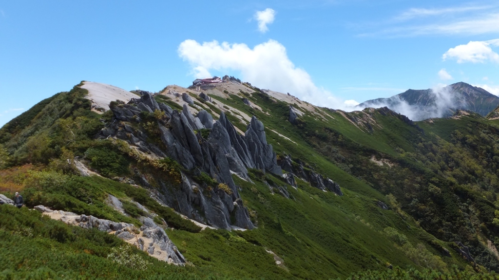燕山荘と大天井岳