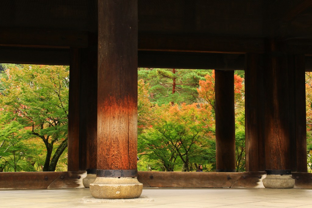 色づき始めた紅葉＊南禅寺・三門＊