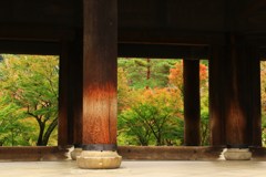 色づき始めた紅葉＊南禅寺・三門＊