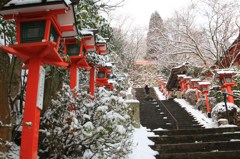 雪の参道