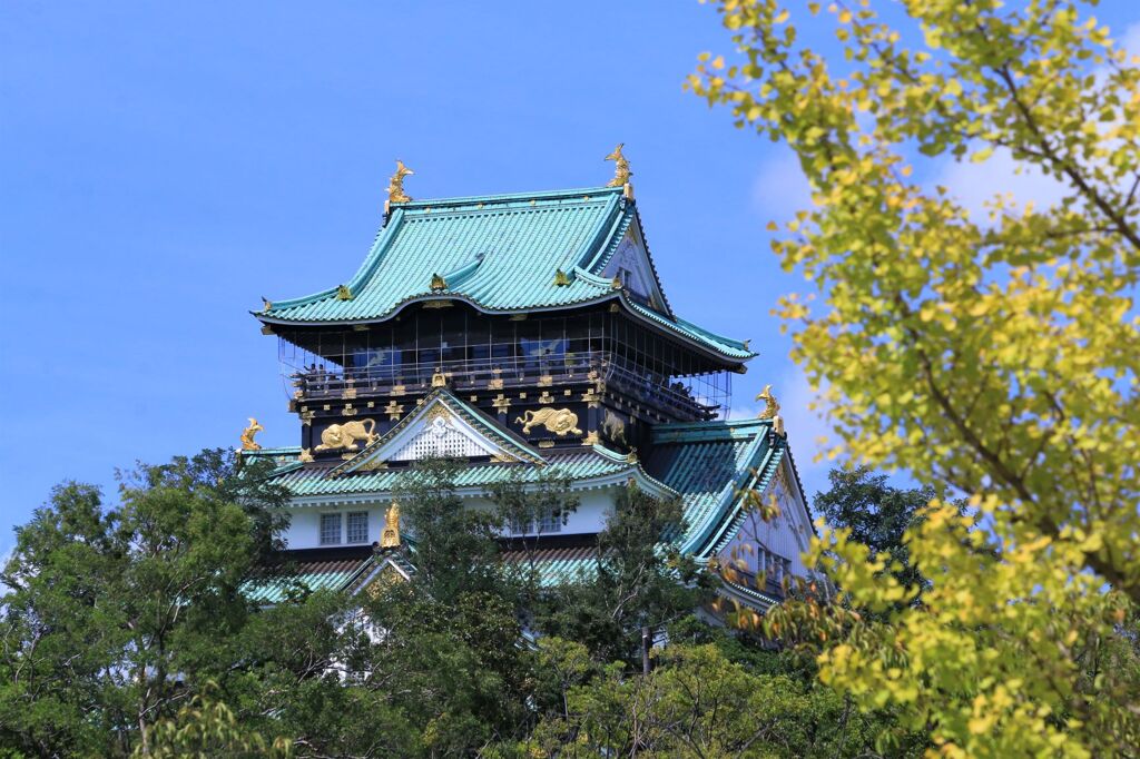 大阪城にも秋が・・