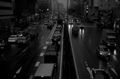 雨、表参道