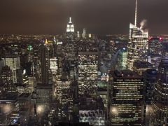 New York Night View from Top of The Rock