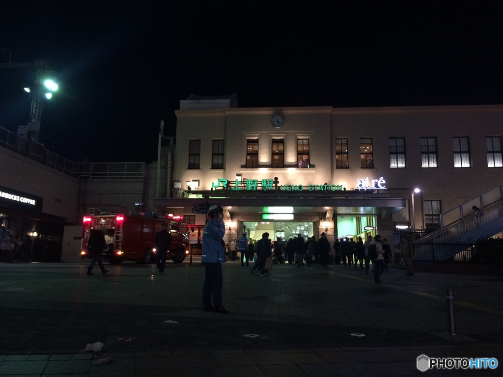 年末の上野駅