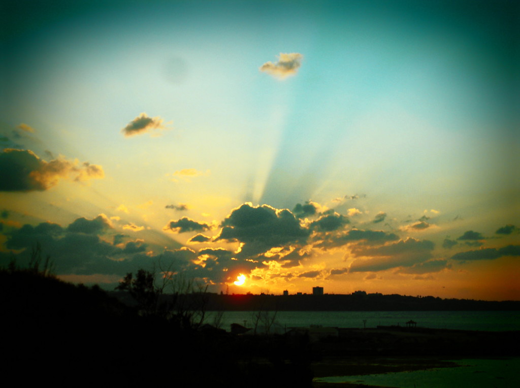 夕日