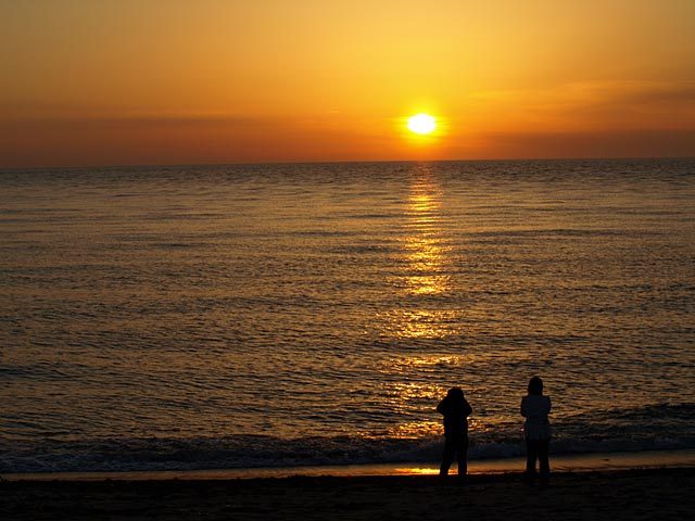 日本海に沈む夕陽